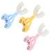 Plafope 3 pieces manual silicone toothbrush children's toothbrush manual brush mouth cleaning tool u formal toothbrushes u formal toothbrush silicone toothbrushes children's silicone toothbrush