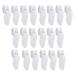 Heel-friendly toe spreader 10 pairs soft toe spreader for hallux valgus relief gel bale toe correction ring latex-free anti-allergen white unit size uniform size white
