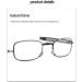 Folding Reading Glasses with Keychain - Portable Anti-Blue Light for Men & Women | Ideal for Middle-Aged & Elderly - 4.3x1.0x1.7in Black - Buy Online on GoSupps.com