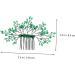 VINTORKY Green Branches and Leaves Hair Comb Crystal Bride Wedding Hair Comb Bride Crystal bridal hair comb rhinestone barrettes crystal leaf hair comb bridesmaid vintage rhinestones Metal - Buy Online on GoSupps.com
