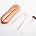 New 3-Part Tongue Cleaner Kit - Travel Suitcase Steel Scraper & Metal Brush - Dental Care Tool in Rose Gold - Buy Online on GoSupps.com