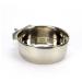 Stainless steel bowl for hanging screw or hook fastening bird rodent dog bowl (0.15 L with screw holder)