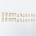 JUSTOTRY 24 Pcs Green Floral Square Short False Nails with Glue - Cute Press On Nails for Women - Buy Online on GoSupps.com