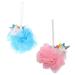 Uonlytech Unicorn Bath Sponge Set - 2pcs Mesh Loofahs for Kids - Cute Bathroom Peeling and Washing Balls - Buy Online on GoSupps.com