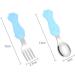 Vicloon Baby Fork and Spoon Set - Silicone Stainless Steel Cutlery for Children - Cat Claw Design - Ergonomic and Short Handle for Self-Feeding - Buy Online on GoSupps.com