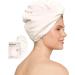 Kitsch Microfiber Hair Towel Wrap for Women – Ultra Absorbent Microfiber Bath Towels for Wet Curly Long or Short Hair - White Ivory - Buy Online on GoSupps.com