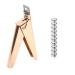 Acrylic False Nail Clippers with Magnets Adjustable Acrylic Nail Cutter Tool with 10 Length Measurement Magnets Fake Nail Trimmer Extension Clipper for Manicure Salon Home