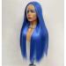 VEBONNY Royal Blue Synthetic Lace Front Wig - Silky Long Straight Hair for Women | Midnight Sapphire -825 - Buy Online on GoSupps.com