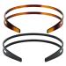 HLLLMX 2 PCS Teeth Comb Hairbands Double Row Headwear Plastic Headbands Women Hard Plastic Headband Non-Slip Hair Hoop Accessory for Women Girls Hair Decorations (Black  Brown)