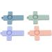 Rvsky 4-Pack Silicone Baby Bite Rings Odorless Colorful Teething Relief Toys for Toddlers with Carrying Band - Buy Online on GoSupps.com