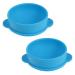 Minkissy 2st melting wax bowl Wachst Tool to melt non-stick-pot wax heater accessories Beauty tools silicone bowl high-temperature-resistant silicone oven foldable blue 13.2x11cm