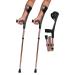 Aluminum Alloy Foldable Four Folds Elbow Crutches Assistance Hight Adjustable cm with Comfy Handle 2pcs