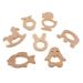 Tenlacum Natural Beech Wood Teething Ring - BPA Free 15 Pack | Eco-Friendly Baby Teething Toy for International Shipping - Buy Online on GoSupps.com