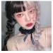 Uwowo Long Curly Black Taro Powder Lolita Wig with Bangs - Heat Resistant Synthetic Hair for Cosplay & Anime Parties - Buy Online on GoSupps.com