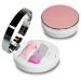 Rinetics portable 4-in-1 RGP hard shell contact lens etui contact lens holder container soac storage kit for trips and at home (pink) pink