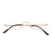 LILLIE Half-moon reading glasses for men and women which can reflect and absorb blue light and relieve eye fatigue 1.5x Gold