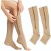 Shop L-XL Open Toe Zipper Compression Stockings - Soft Breathable Nylon for Everyday Comfort - Buy Online on GoSupps.com