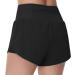 THE GYM PEOPLE Womens Quick Dry Running Shorts Mesh Liner High Waisted Tennis Workout Shorts Zipper Pockets Black Medium - Buy Online on GoSupps.com