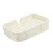 Amosfun 2pcs Draining Soap Dish Sponge Dish Hidden Valance Clips Soap Holder Self Draining Bar Soap Dish Self Draining Soap Holder for Bath Soap Stand Sponge Holder Marbling Ceramics White