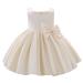 Baby Clothes for Toddler Bridesmaid Flower Girl Dress Princess Sleeveless Bowknot Tutu Christening Wedding Pageant Birthday Party Prom Gown 18-24 Months 01 Champagne