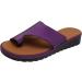 FFMA Sandals Womens Summer Big Toe Correction Sandals Bunion Splints Sandal Ladies Casual Soft Correction Sandal Orthopedic Bunion Corrector Summer Open Toe Beach Travel 11 Purple