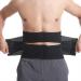 Double Compression Back Support Belt - Lumbar Spine Pain Relief | Breathable Adjustable Waist Strap for Scoliosis & Herniated Disc | Gray & Black Sizes S/M - Buy Online on GoSupps.com