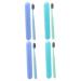 Gatuida 4 pieces toothbrush set travel toothbrush soft toothbrush case soft manual wheat gum care toothbrush ultra toothbrush so soft toothbrush box travel pp-raw material