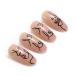 Brishow Almond Press-On Nails - 24 Ballerina Acrylic Nail Art for Women & Girls | Short Artificial Nail Stickers - Buy Online on GoSupps.com