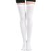 Buy XL Pure White Varicose Veins Compression Socks - Comfortable Long Tube Thrombus Stockings for Surgery Recovery & Relapse Prevention - Buy Online on GoSupps.com