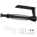 Single Hand Operable Paper Towel Holder Under Cabinet with Damping Effect for Kichen Bathroom(Black)