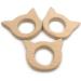Wendysun 2pcs Cat Shape Natural Wood Teether Set for Baby Teething - DIY Pendant Toy - Buy Online on GoSupps.com
