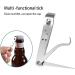 lmoikesz Foldable Stainless Steel Toothpick Set - Portable Dental Floss & Multifunctional Cleaning Tool with Bottle Opener - Buy Online on GoSupps.com