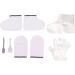 Wax Bath Mitts Set Large Brush Purple Spatula Soft Mitts Foot Cover Paraffin Wax Hand Foot Care Set Paraffin Wax Bath Set for Home DIY SPA Paraffin Baths - Buy Online on GoSupps.com