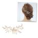 Ipetboom Wedding Headpiece Wedding Hair Comb Crystal Hair Accessories Pearl Hair Clip Gold Hair Comb Pearl Wedding Hair Accessories Pearl Hair Comb Tiara Wedding Dress Headband Bride