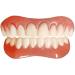 Ecoodisk 2 pieces fast dentures teeth perfect smiling veneer cosmetics teeth for lower and upper jaw denture-lacquer veneer quickly the perfect smile