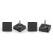 TPU Kitten Heel Replacement Tips for Women's High Heels - 3 Pairs, 2.4mm Pin, 16mm Square, Black - Buy Online on GoSupps.com