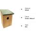 Wooden Nesting Box Wild Bird House Traditional Hinged Roof Garden Nester 1 - Buy Online on GoSupps.com