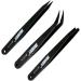 Misppro 3 Pieces Antistatic Tweezers Set - Essential Tools for Electronics Jewelry & Watch Repair | International Shipping Available - Buy Online on GoSupps.com