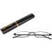 Buy Lightweight Mini Reading Glasses for Men & Women - Metal Feather Hinges Clear Vision Aid (Strength 2.50) with Case - International Shipping Available - Buy Online on GoSupps.com