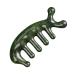 Combined massage comb from jade scalp massager made of wood acupuncture massage device for the head massage comb wide tooth comb Gua-Sha-comb for the scalp tool just scratch 3D tablets 11.50x4.50cm green