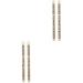 FRCOLOR 2 Sets Makeup Pencil Set Double Pencil Brush Long Lasting Natural Dark Coffee 2 Pieces*2