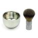Alipis 3-Piece Men's Shaving Set - Stainless Steel Shaving Brush & Foam Cup - Travel-Friendly Beard Grooming Kit - Buy Online on GoSupps.com