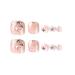 Silver Glitter Butterfly Sequins Toe Nail Press Ons - 24PCS Short Square Fake Toenails for Women | Summer Manicure Glossy Design - Style 13 - Buy Online on GoSupps.com
