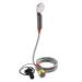 Ivation Portable Camping Shower | Compact Handheld & Hands-Free Rechargeable Outdoor Shower Head & Cleaning System w/ 3.7V Pump, 6-Ft Hose, Bidet Head, Removable Filter, Multiuse Hook & USB Cable