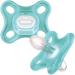 MAM Comfort All-Silicone Soothers 0-3 Months (Pack of 2) Soft and Light Newborn Soother Premature and Newborn Essentials with Self Sterilising Travel Case Green /Yellow Blue/Neutral 0 month