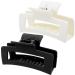 Buy Wllhyf Quadratical Claw Clips - 2 Pc 8.5 cm Matt Slip-Resistant Hair Clips for Women | Fashionable Hold for All Hair Types | White & Black - Buy Online on GoSupps.com