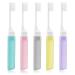 WLLHYF 5 PCS Bulk Mini Folding Toothbrush Travel Toothbrush Kit Portable Soft Comfortable Bristles Protect Gums Toothbrushes with Toothbrush Case for Adult Kid Travel Camping Hiking