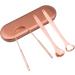 4-Piece Stainless Steel Tongue Scraper Set - Rose Gold - Children's Oral Care & Tongue Cleaning - Buy Online on GoSupps.com