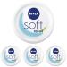 Nivea soft refreshing moisturizer (100 ml) light cream with vitamin E and 100% natural jojoba oil quick retracting skin cream for noticeably relaxed skin (pack with 4) Clear 100 ml (4 Pack)