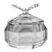 FOMIYES Nail Art Glass Cup Crystal Acrylic Nail Dappen Dish Cup Manicure Nail Dish Monomer Bowl Manicure Glass Cup Nail Liquid Cup with Metal Lid